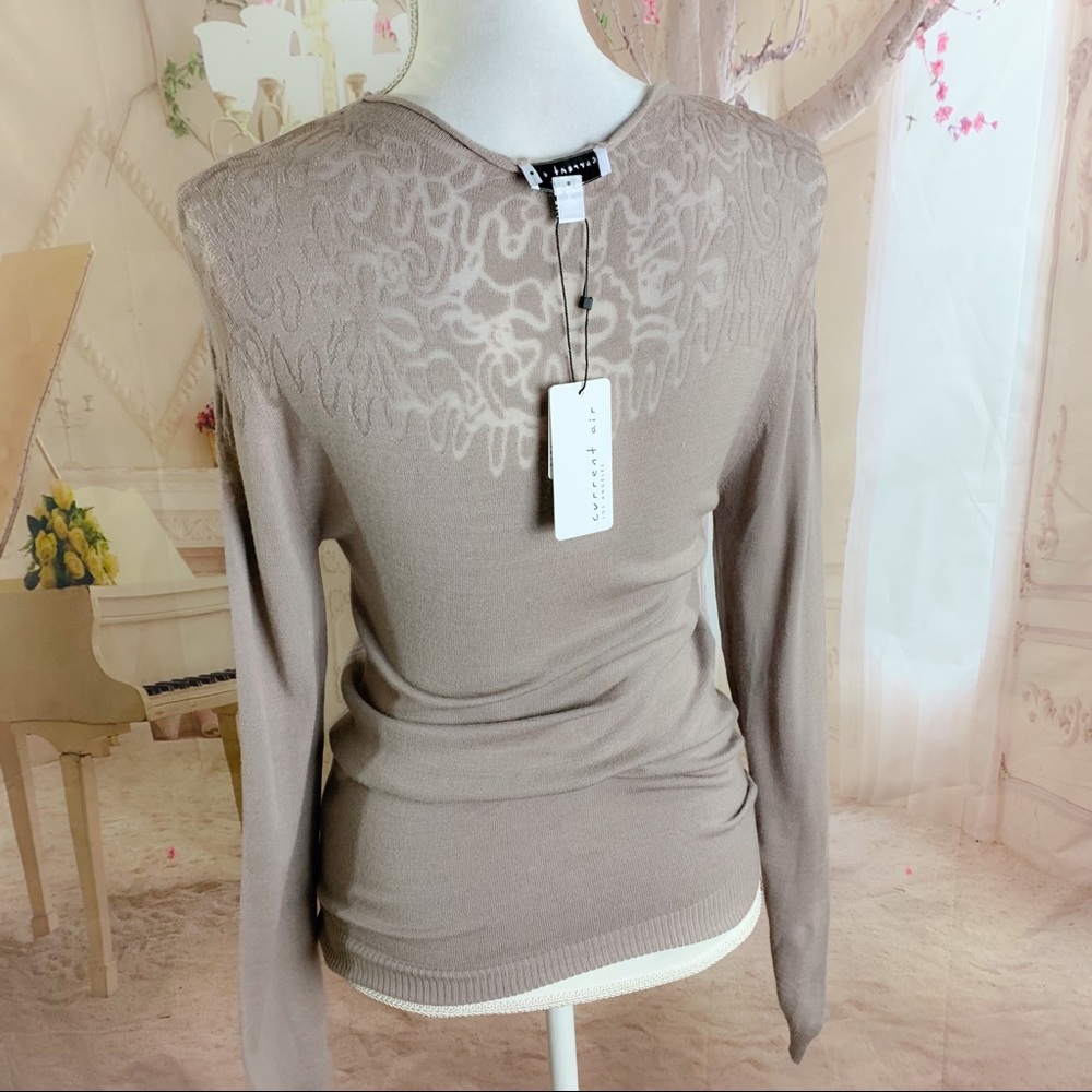 NEW Current Air Mesh Panel Long Sleeve Top - Picture 7 of 11